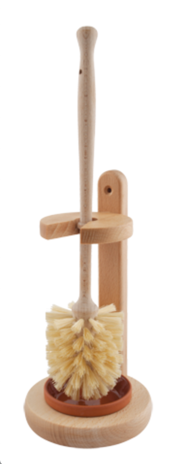 Toilet brush and shop stand